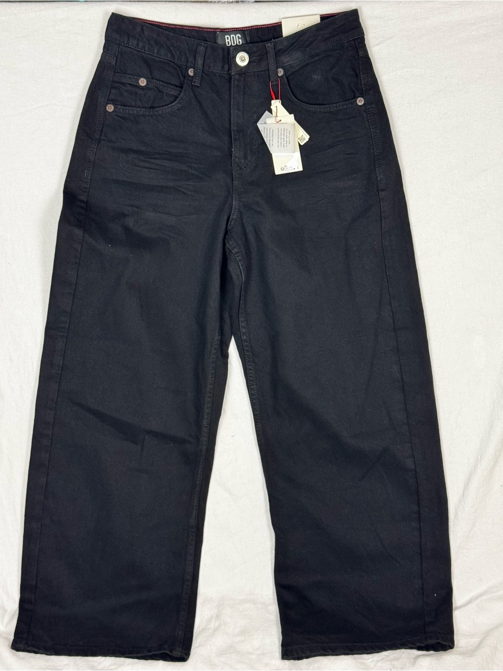 BDG Urban Outfitters Jaya Baggy Jeans 26 Black Low Rise Wide Leg Y2K NWT